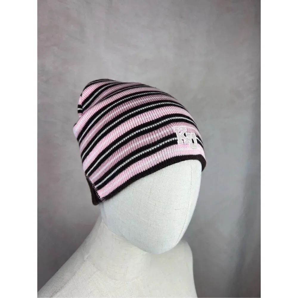 Y2K Kansas Jayhawks Fan Favorite Winter Beanie Cap Hat for Women